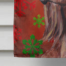 Irish Setter Red Snowflakes Holiday House Flag 28x40 Porch Sleeve Pole Decorative Outside Yard Banner Artwork Wall Hanging, Polyester