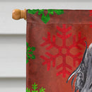 Black Cocker Spaniel Red Snowflakes Holiday House Flag 28x40 Porch Sleeve Pole Decorative Outside Yard Banner Artwork Wall Hanging, Polyester