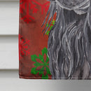 Black Cocker Spaniel Red Snowflakes Holiday House Flag 28x40 Porch Sleeve Pole Decorative Outside Yard Banner Artwork Wall Hanging, Polyester
