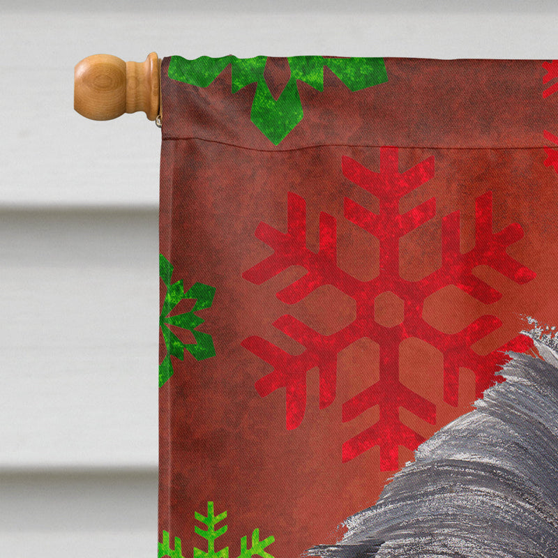 Brussels Griffon Red Snowflake Christmas Flag Canvas House Size