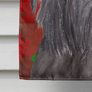 Brussels Griffon Red Snowflakes Holiday House Flag 28x40 Porch Sleeve Pole Decorative Outside Yard Banner Artwork Wall Hanging, Polyester