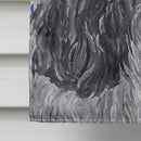 Black Cocker Spaniel Winter Snowflakes House Flag 28x40 Porch Sleeve Pole Decorative Outside Yard Banner Artwork Wall Hanging, Polyester