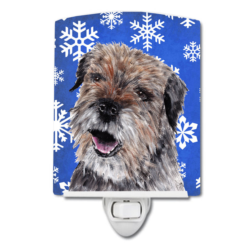 Border Terrier Winter Snowflakes Ceramic Night Light SC9599CNL