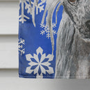 Chinese Crested Winter Snowflakes House Flag 28x40 Porch Sleeve Pole Decorative Outside Yard Banner Artwork Wall Hanging, Polyester