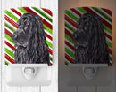 Black Cocker Spaniel Candy Cane Christmas Ceramic Night Light Compact, UL-Certified, Ideal for Bedroom, Bathroom, Nursery, Hallway, Kitchen, 6x4x3, Multicolor