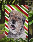 Border Terrier Candy Cane Christmas Garden Flag – Decorative Outdoor Yard Flag