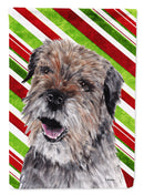 Border Terrier Candy Cane Christmas Garden Flag – Decorative Outdoor Yard Flag