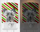 Chinese Crested Candy Cane Christmas Ceramic Night Light Compact, UL-Certified, Ideal for Bedroom, Bathroom, Nursery, Hallway, Kitchen, 6x4x3, Multicolor