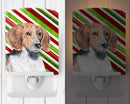 English Foxhound Candy Cane Christmas Ceramic Night Light Compact, UL-Certified, Ideal for Bedroom, Bathroom, Nursery, Hallway, Kitchen, 6x4x3, Multicolor