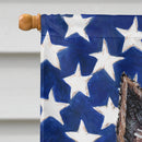 Norwich Terrier with American Flag USA House Flag 28x40 Porch Sleeve Pole Decorative Outside Yard Banner Artwork Wall Hanging, Polyester