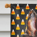 Collie Candy Corn Halloween House Flag 28x40 Porch Sleeve Pole Decorative Outside Yard Banner Artwork Wall Hanging, Polyester