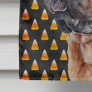 Shar Pei Candy Corn Halloween House Flag 28x40 Porch Sleeve Pole Decorative Outside Yard Banner Artwork Wall Hanging, Polyester
