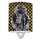 Black Standard Poodle Candy Corn Halloween Ceramic Night Light SC9650CNL