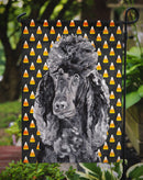 Black Standard Poodle Candy Corn Halloween Garden Flag – Decorative Outdoor Yard Flag SC9650GF