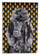 Black Standard Poodle Candy Corn Halloween Garden Flag – Decorative Outdoor Yard Flag SC9650GF