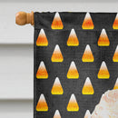 Red Miniature Poodle Candy Corn Halloween House Flag 28x40 Porch Sleeve Pole Decorative Outside Yard Banner Artwork Wall Hanging, Polyester