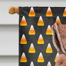 Wire Fox Terrier Candy Corn Halloween House Flag 28x40 Porch Sleeve Pole Decorative Outside Yard Banner Artwork Wall Hanging, Polyester