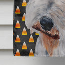 Wire Fox Terrier Candy Corn Halloween House Flag 28x40 Porch Sleeve Pole Decorative Outside Yard Banner Artwork Wall Hanging, Polyester