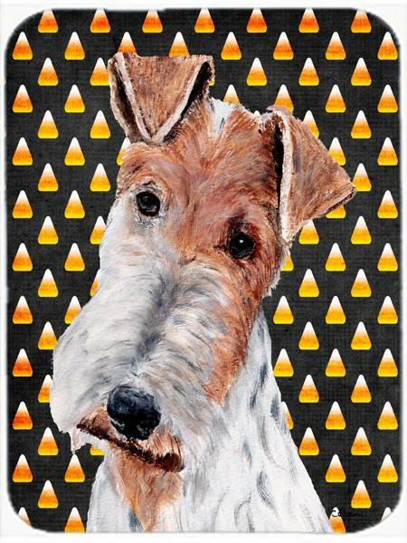 Wire Fox Terrier Candy Corn Halloween Glass Cutting Board Large Size SC9652LCB