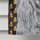 White Standard Poodle Candy Corn Halloween House Flag 28x40 Porch Sleeve Pole Decorative Outside Yard Banner Artwork Wall Hanging, Polyester