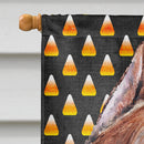 Staffordshire Bull Terrier Staffie Candy Corn Halloween House Flag 28x40 Porch Sleeve Pole Decorative Outside Yard Banner Artwork Wall Hanging, Polyester