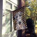 Scottish Deerhound Candy Corn Halloween House Flag 28x40 Porch Sleeve Pole Decorative Outside Yard Banner Artwork Wall Hanging, Polyester