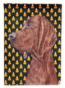 Redbone Coonhound Candy Corn Halloween House Flag 28x40 Porch Sleeve Pole Decorative Outside Yard Banner Artwork Wall Hanging, Polyester