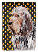Otterhound Candy Corn Halloween House Flag 28x40 Porch Sleeve Pole Decorative Outside Yard Banner Artwork Wall Hanging, Polyester