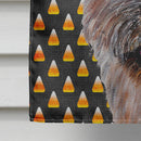 Norwich Terrier Candy Corn Halloween House Flag 28x40 Porch Sleeve Pole Decorative Outside Yard Banner Artwork Wall Hanging, Polyester