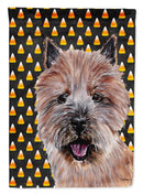 Norwich Terrier Candy Corn Halloween House Flag 28x40 Porch Sleeve Pole Decorative Outside Yard Banner Artwork Wall Hanging, Polyester