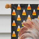 Norfolk Terrier Candy Corn Halloween House Flag 28x40 Porch Sleeve Pole Decorative Outside Yard Banner Artwork Wall Hanging, Polyester
