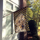 Golden Doodle 2 Candy Corn Halloween House Flag 28x40 Porch Sleeve Pole Decorative Outside Yard Banner Artwork Wall Hanging, Polyester