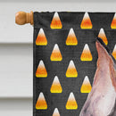 German Pinscher Candy Corn Halloween House Flag 28x40 Porch Sleeve Pole Decorative Outside Yard Banner Artwork Wall Hanging, Polyester
