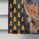 German Pinscher Candy Corn Halloween House Flag 28x40 Porch Sleeve Pole Decorative Outside Yard Banner Artwork Wall Hanging, Polyester