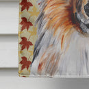 Collie Fall Leaves House Flag 28x40 Porch Sleeve Pole Decorative Outside Yard Banner Artwork Wall Hanging, Polyester