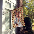 Wire Fox Terrier Fall Leaves House Flag 28x40 Porch Sleeve Pole Decorative Outside Yard Banner Artwork Wall Hanging, Polyester