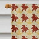 White Toy Poodle Fall Leaves House Flag 28x40 Porch Sleeve Pole Decorative Outside Yard Banner Artwork Wall Hanging, Polyester