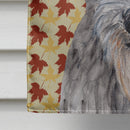 Scottish Deerhound Fall Leaves House Flag 28x40 Porch Sleeve Pole Decorative Outside Yard Banner Artwork Wall Hanging, Polyester
