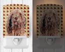 Otterhound Fall Leaves Ceramic Night Light Compact, UL-Certified, Ideal for Bedroom, Bathroom, Nursery, Hallway, Kitchen, 6x4x3, Multicolor