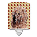 Otterhound Fall Leaves Ceramic Night Light Compact, UL-Certified, Ideal for Bedroom, Bathroom, Nursery, Hallway, Kitchen, 6x4x3, Multicolor
