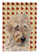 Golden Doodle 2 Fall Leaves House Flag 28x40 Porch Sleeve Pole Decorative Outside Yard Banner Artwork Wall Hanging, Polyester