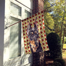 German Pinscher Fall Leaves House Flag 28x40 Porch Sleeve Pole Decorative Outside Yard Banner Artwork Wall Hanging, Polyester