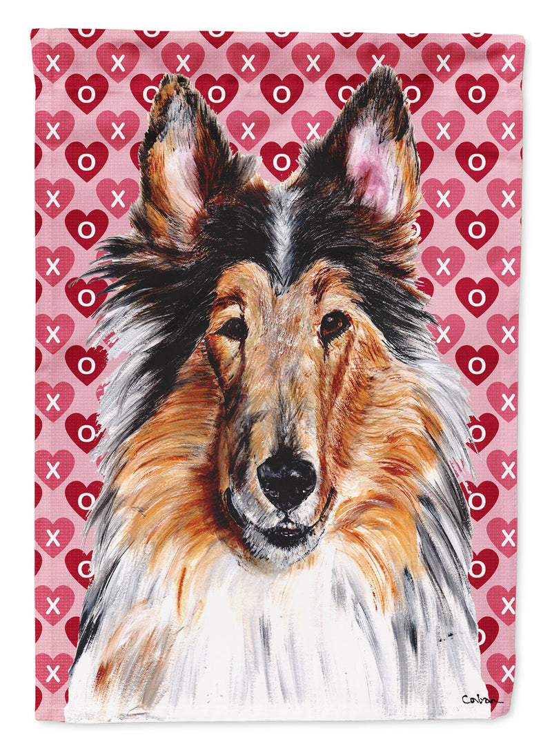 Collie Hearts and Love Flag Garden Size SC9694GF