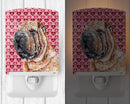 Shar Pei Hearts and Love Ceramic Night Light Compact, UL-Certified, Ideal for Bedroom, Bathroom, Nursery, Hallway, Kitchen, 6x4x3, Multicolor