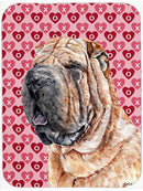 Shar Pei Hearts and Love Glass Cutting Boards – Durable, Decorative Kitchen Art Large Size SC9695LCB