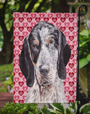 Blue Tick Coonhound Hearts and Love Garden Flag – Decorative Outdoor Yard Flag SC9697GF