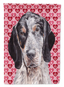 Blue Tick Coonhound Hearts and Love Garden Flag – Decorative Outdoor Yard Flag SC9697GF