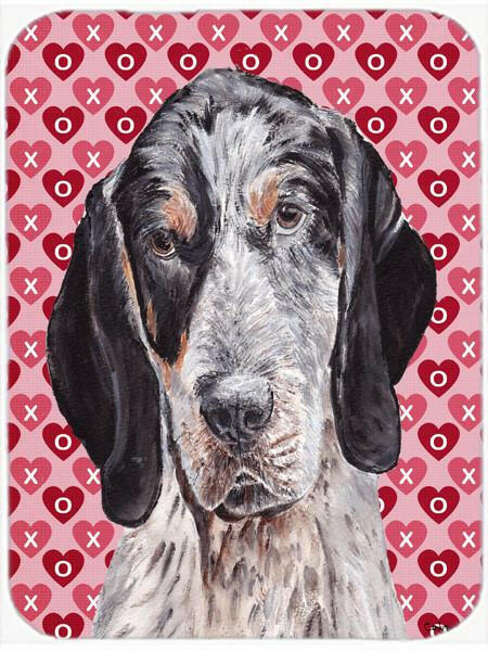 Blue Tick Coonhound Hearts and Love Glass Cutting Board Large Size SC9697LCB