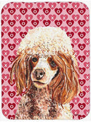 Red Miniature Poodle Hearts and Love Glass Cutting Boards – Durable, Decorative Kitchen Art Large Size SC9699LCB