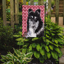 Black and White Collie Hearts and Love Garden Flag – Decorative Outdoor Yard Flag SC9702GF